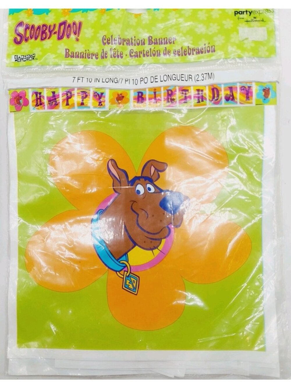 Scooby-Doo Party Banner Decoration Birthday 7ft 10" Long NWT Hallmark